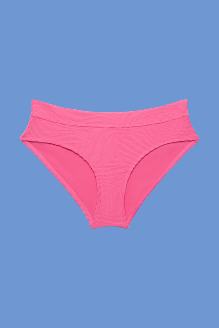 Recycled: jacquard bikini bottoms, PINK FUCHSIA, detail image number 4