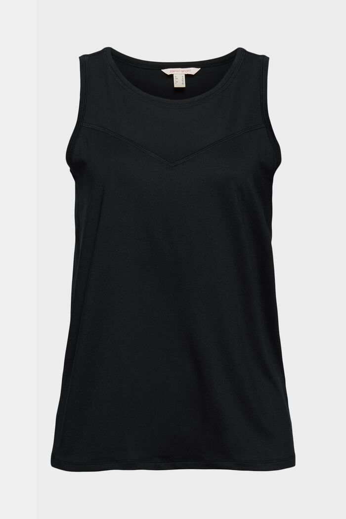Recycled: active top with E-DRY, BLACK, overview
