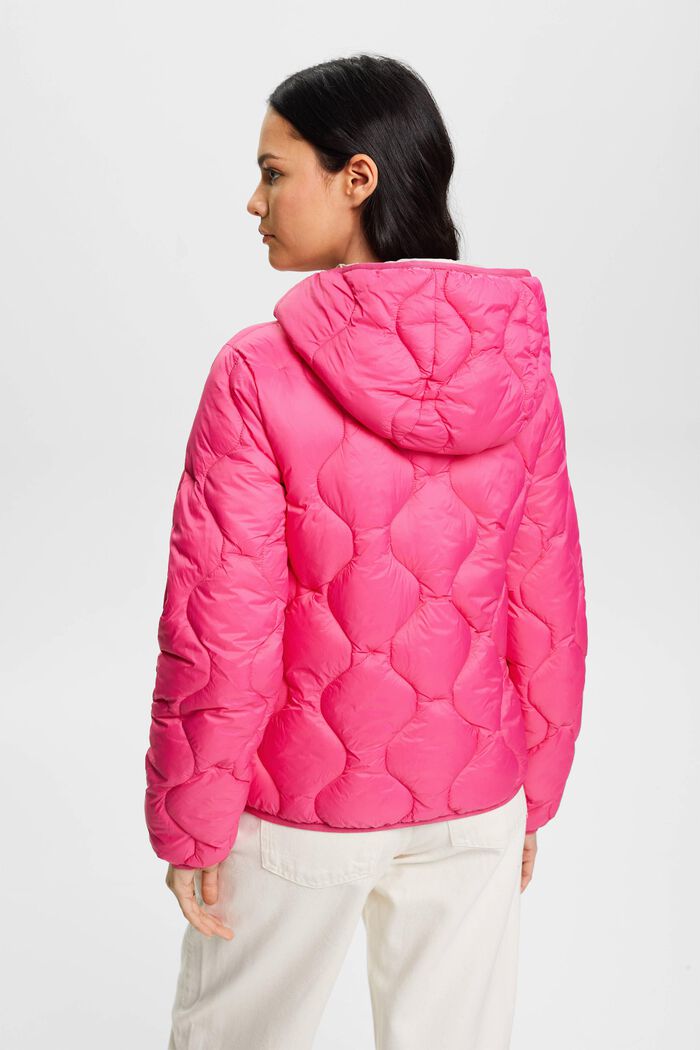 Quilted jacket with drawstring hood, PINK FUCHSIA, detail image number 3