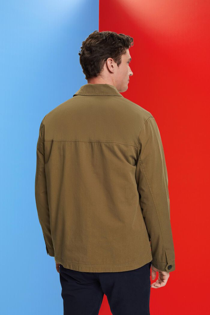 Blended cotton field jacket, LIGHT KHAKI, detail image number 3