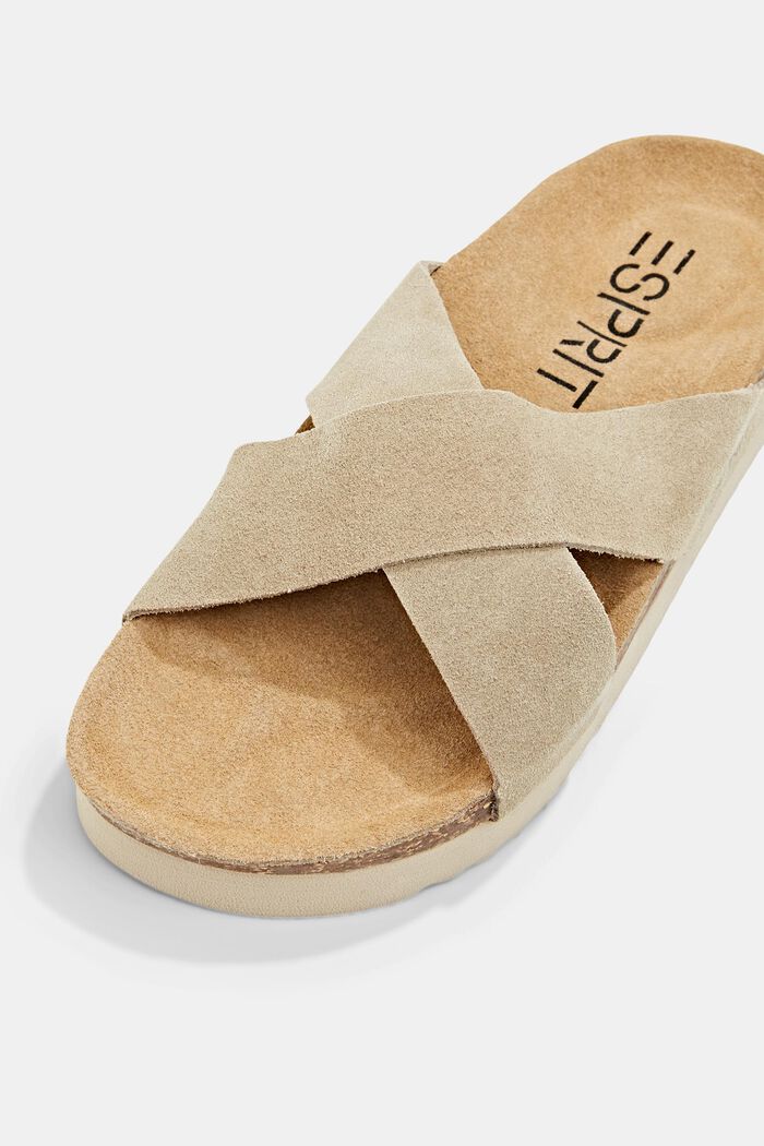 Slip-ons with crossed-over straps, LIGHT BEIGE, detail image number 4