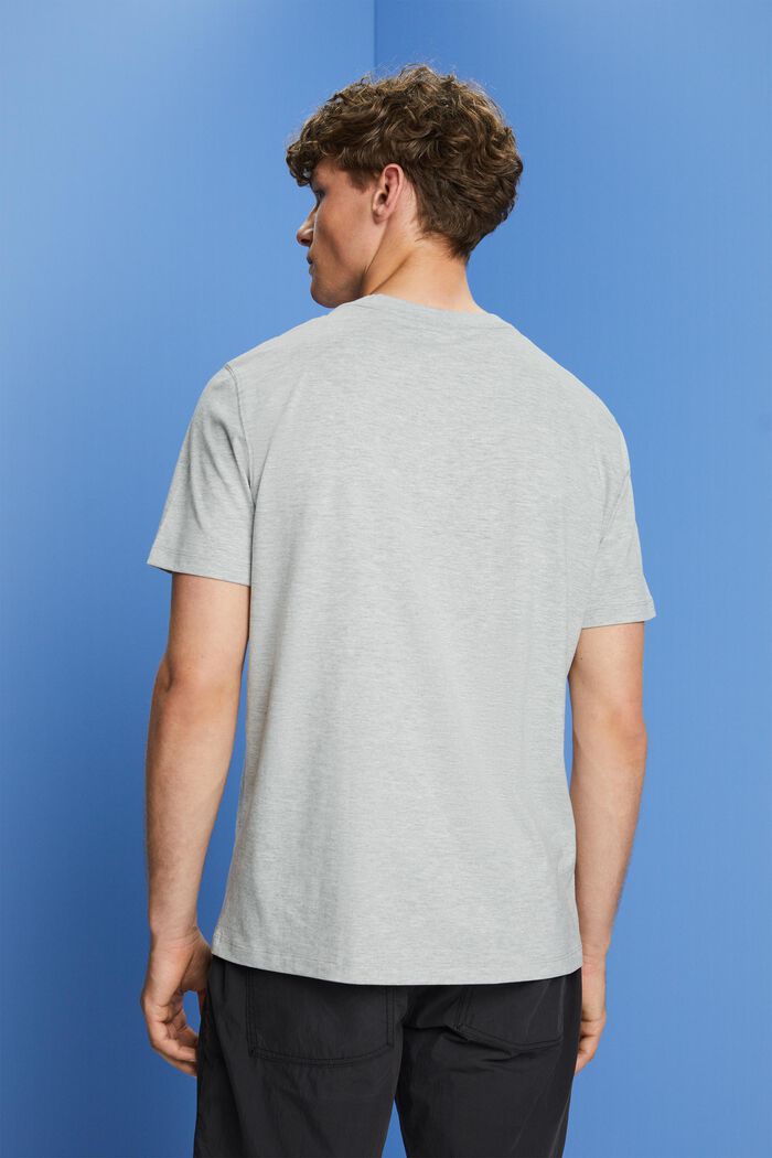 Printed slub jersey t-shirt, LIGHT GREY, detail image number 3