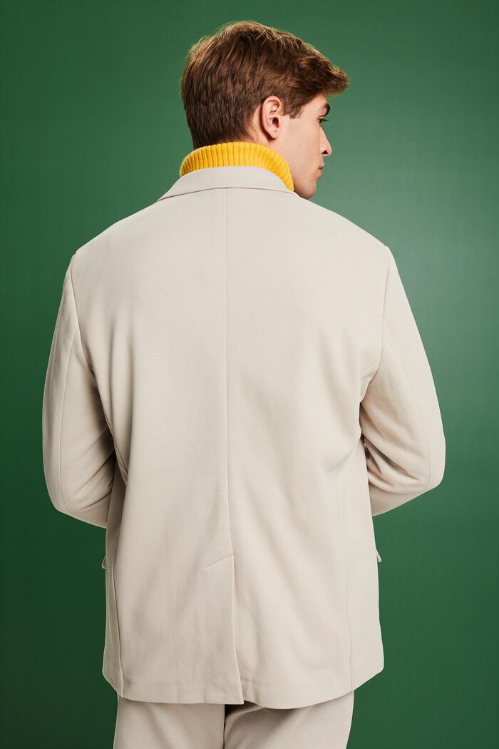 Knitted Piqué-Jersey  Blazer, LIGHT GREY, detail image number 2