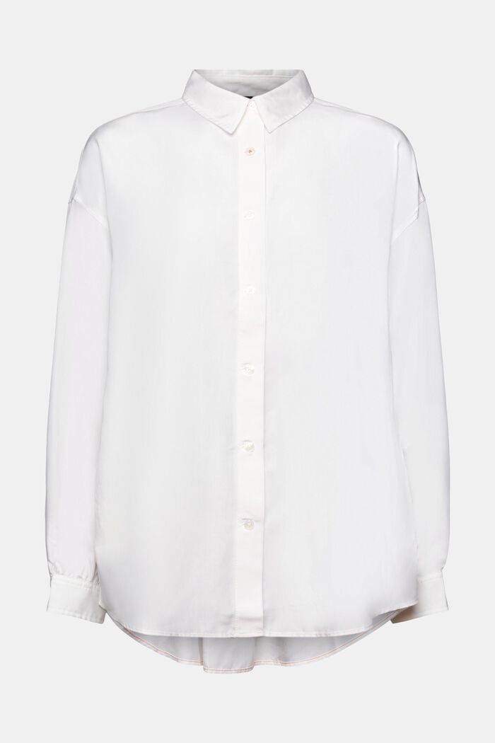 Oversized shirt blouse, WHITE, detail image number 7