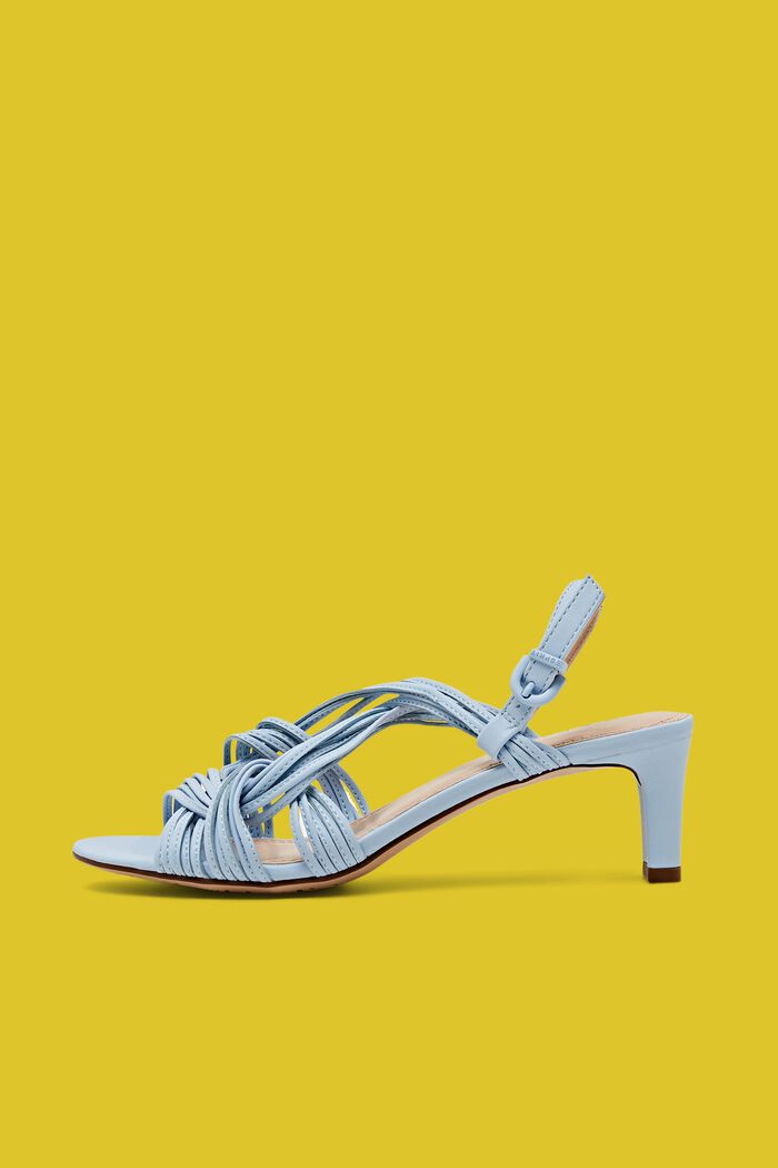 Strappy block heel sandals, LIGHT BLUE, detail image number 0