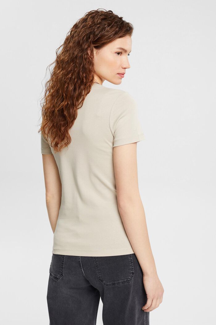 Cotton t-shirt, LIGHT TAUPE, detail image number 3