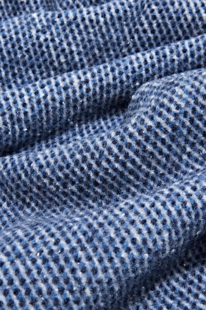 Soft throw in blended cotton, NAVY, detail image number 1