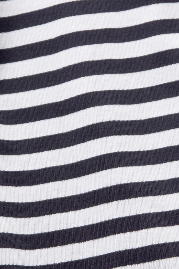 Striped boat neck shirt, NAVY BLUE, detail image number 4