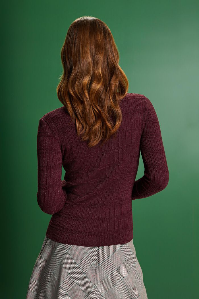 ESPRIT - Glitter Mockneck Sweater, LENZING™ ECOVERO™ at our online shop