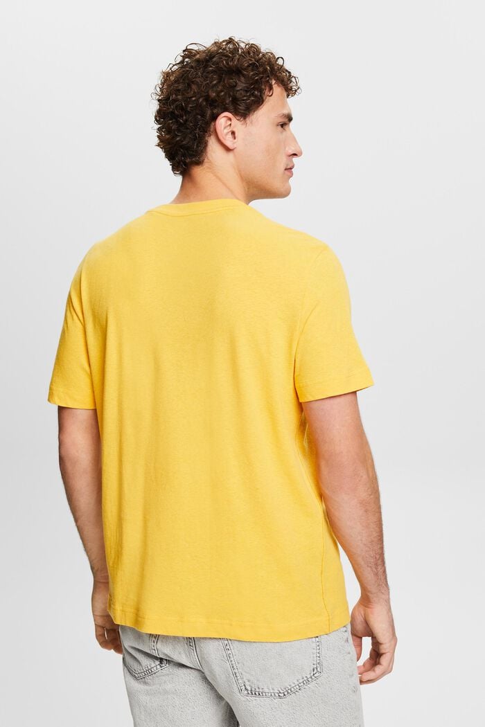Cotton-Linen T-Shirt, SUNFLOWER YELLOW, detail image number 2