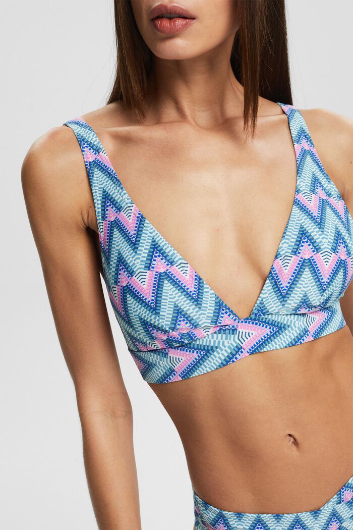 Made of recycled material: bikini top with multi-way straps
