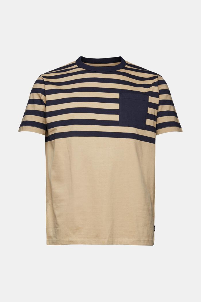 Striped jersey T-shirt made of cotton