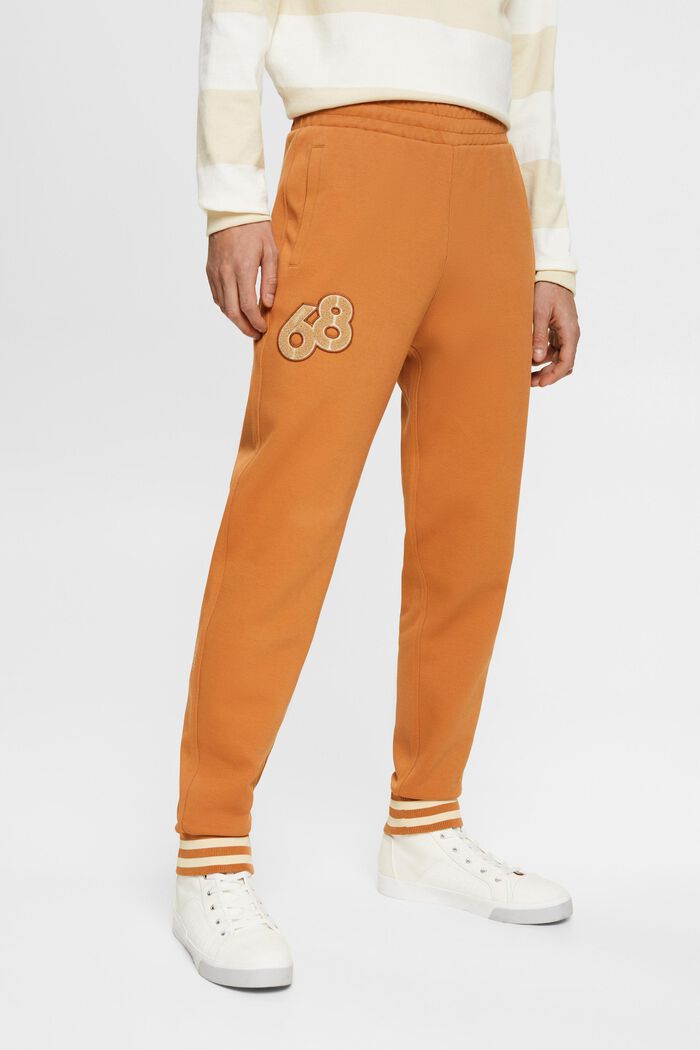 Dolphin logo badge tracksuit trousers, CARAMEL, detail image number 0
