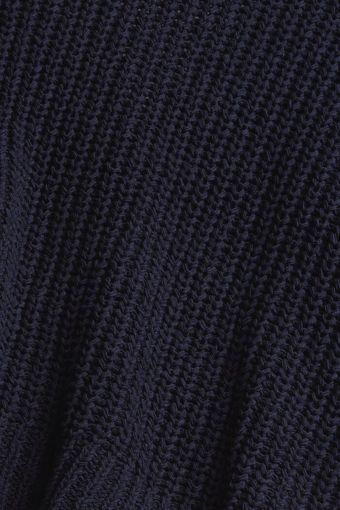 Cardigan in ribbon yarn, blended cotton, NAVY, detail image number 1