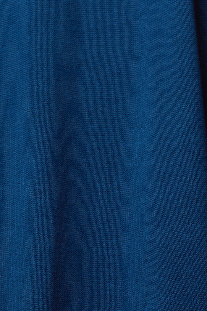 Knitted roll neck dress, PETROL BLUE, detail image number 1