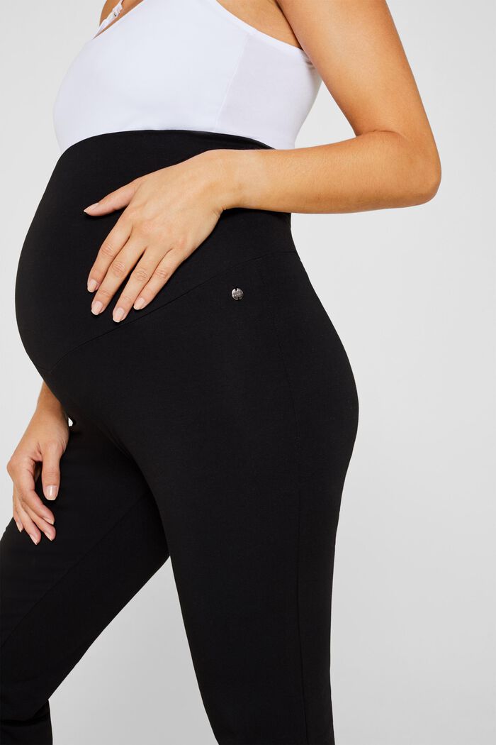 Jersey trousers with an over-bump waistband, BLACK, detail image number 0