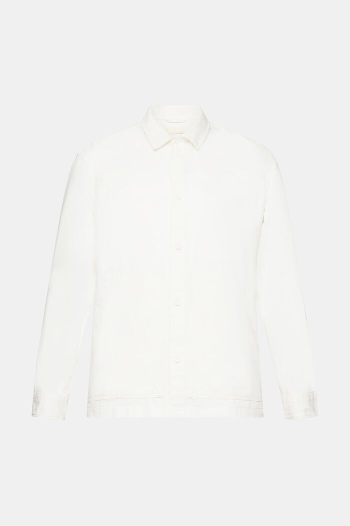 Organic cotton overshirt, OFF WHITE, detail image number 7
