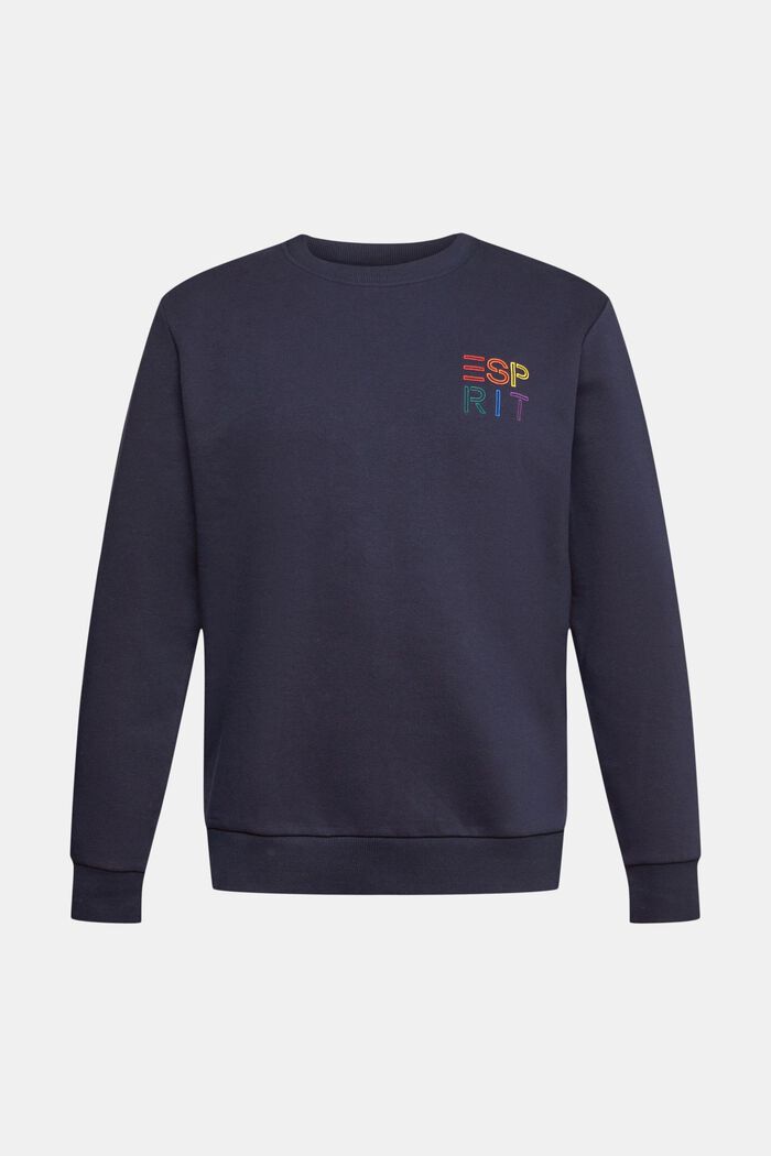 Sweatshirt with a colourful embroidered logo, NAVY, detail image number 5