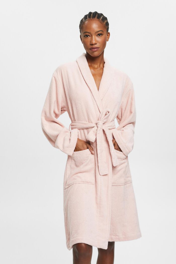 Unisex bathrobe, 100% cotton, ROSE, detail image number 0