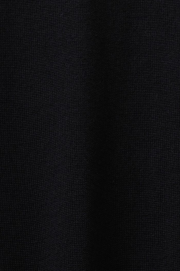 Merino Wool Turtleneck Sweater, BLACK, detail image number 5