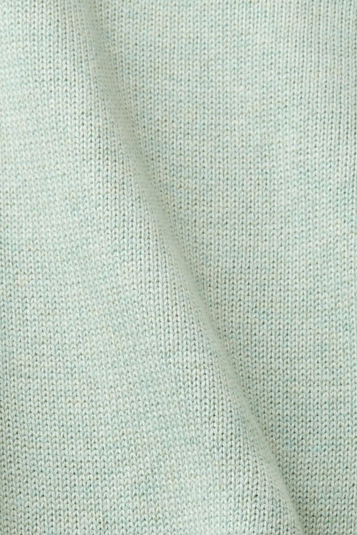 Sustainable cotton knit jumper, LIGHT AQUA GREEN, detail image number 6