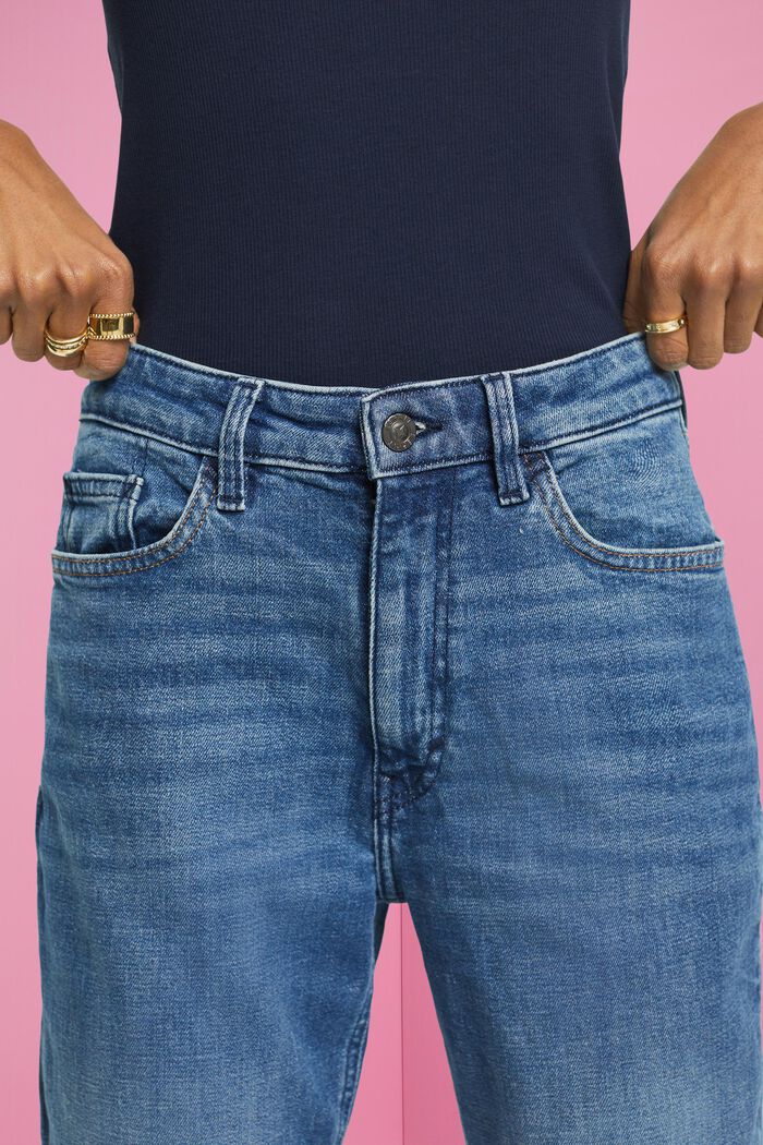 Cropped mom jeans, BLUE MEDIUM WASHED, detail image number 2