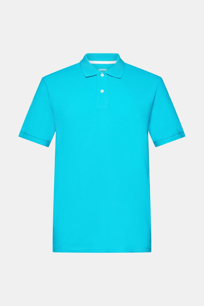 Slim fit polo shirt, AQUA GREEN, detail image number 6
