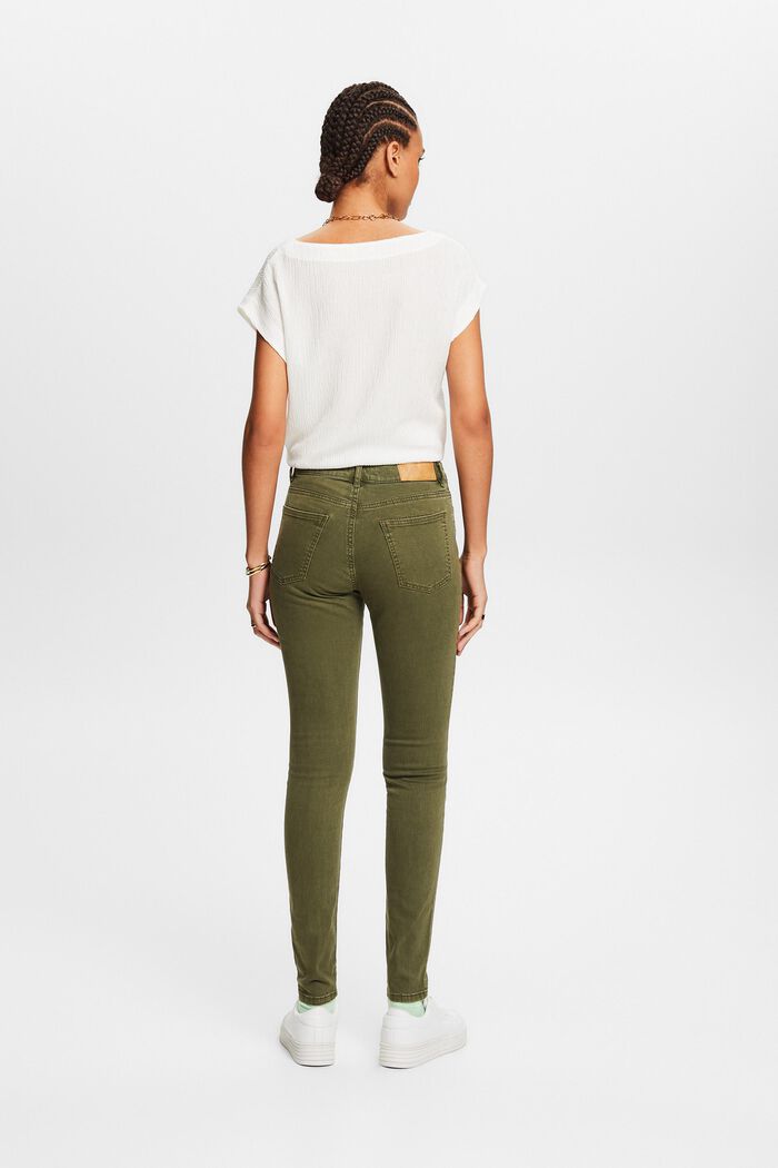 Stretch trousers with organic cotton, KHAKI GREEN, detail image number 2
