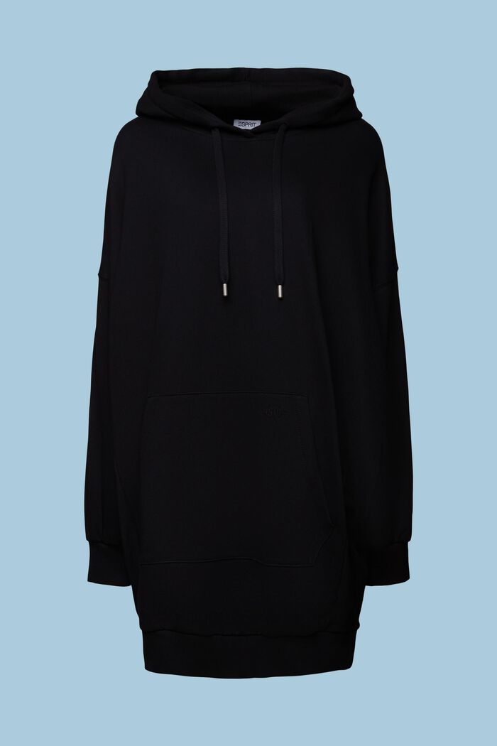 Hooded Oversized Sweat Dress, BLACK, detail image number 7