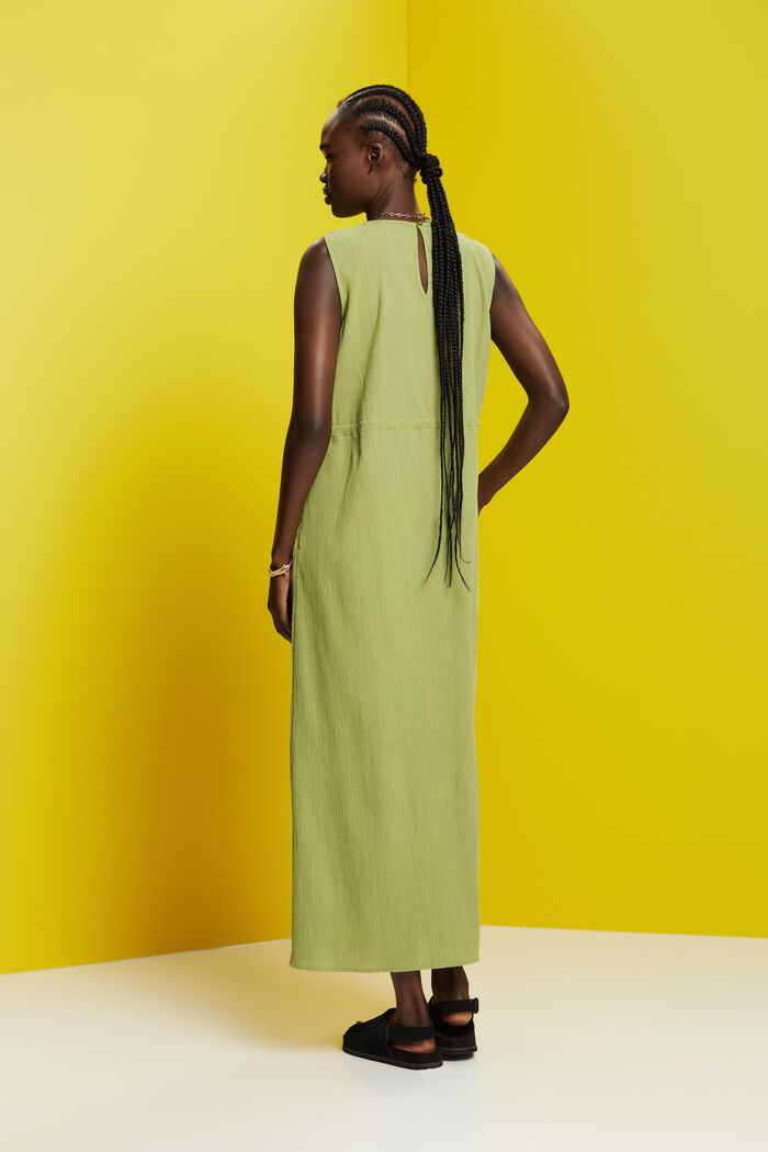 Crinkled maxi dress, PISTACHIO GREEN, detail image number 3
