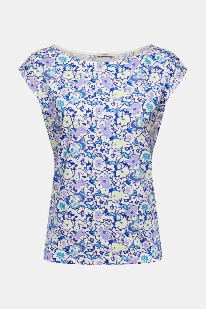 T-shirt with floral print, NEW WHITE, detail image number 6