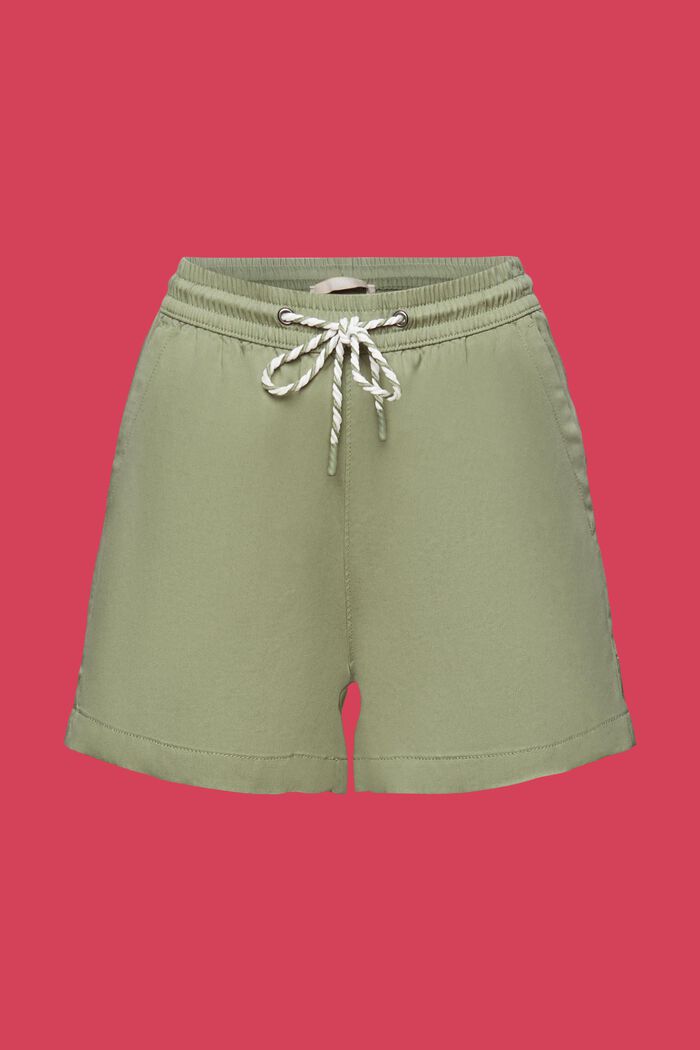 Pull-on shorts with drawstring waist, PALE KHAKI, detail image number 7