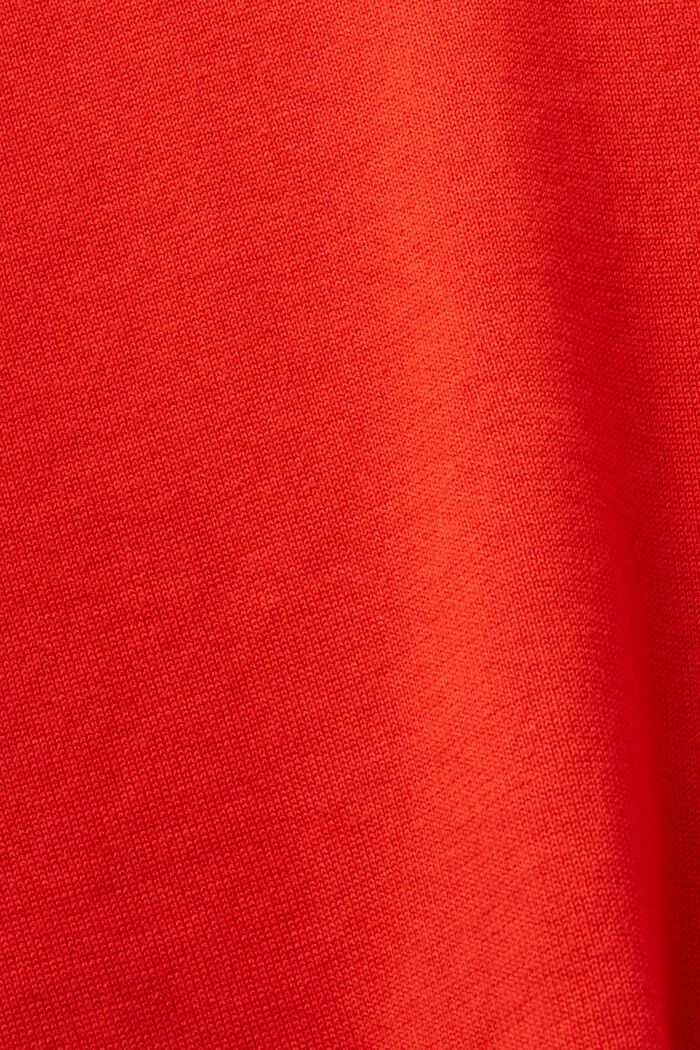 Short-Sleeve Crewneck Sweater, RED, detail image number 5