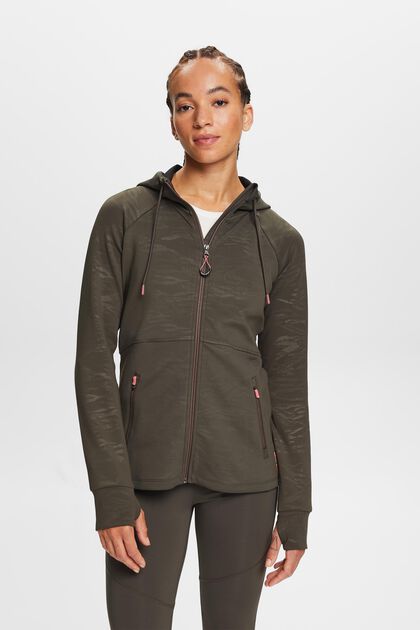 Patterned Active Track Jacket, E-DRY