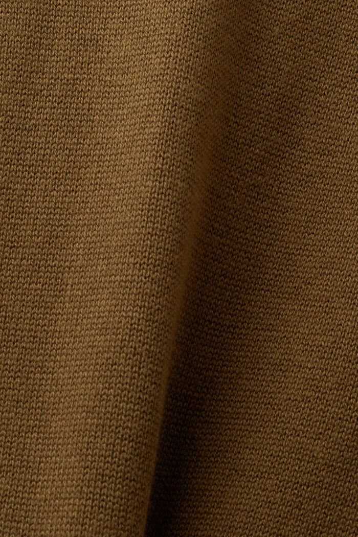 Turtleneck Knit Mini Dress, DARK KHAKI, detail image number 5