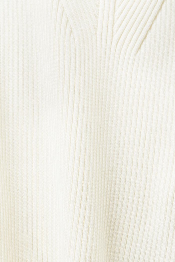 Rib-Knit V-Neck Sweater, ICE, detail image number 6