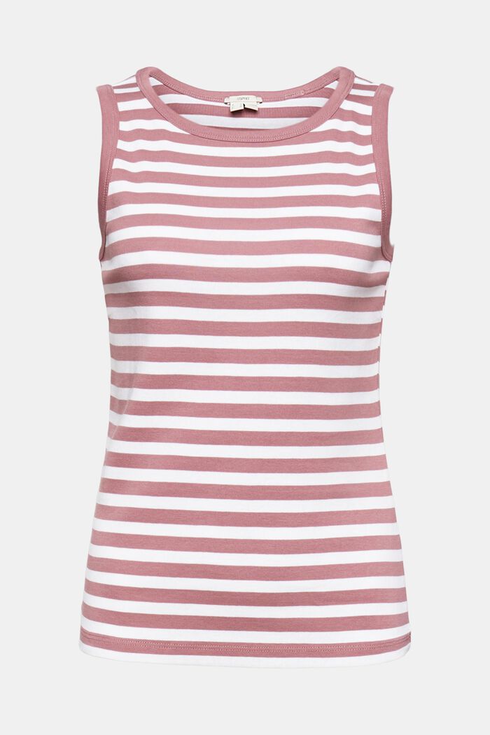 Sleeveless top with striped pattern, MAUVE, detail image number 5