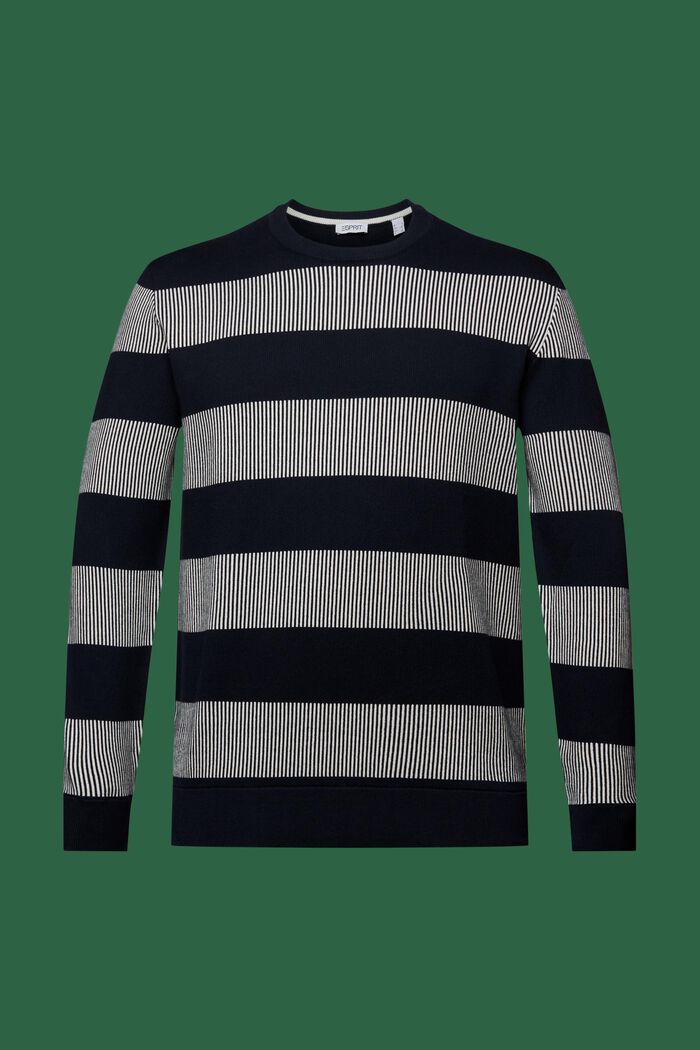 Striped Rib-Knit Sweater, NAVY, detail image number 6