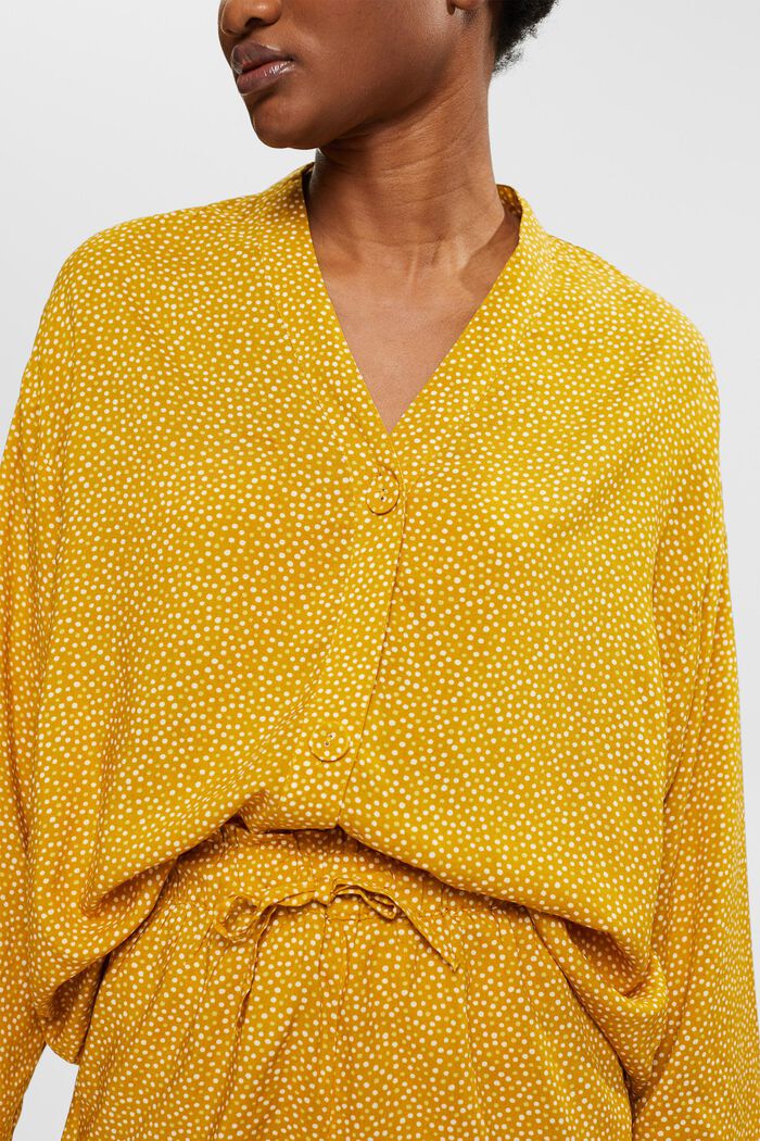 Pyjamas with polka dot pattern, LENZING™ ECOVERO™, HONEY YELLOW, detail image number 0
