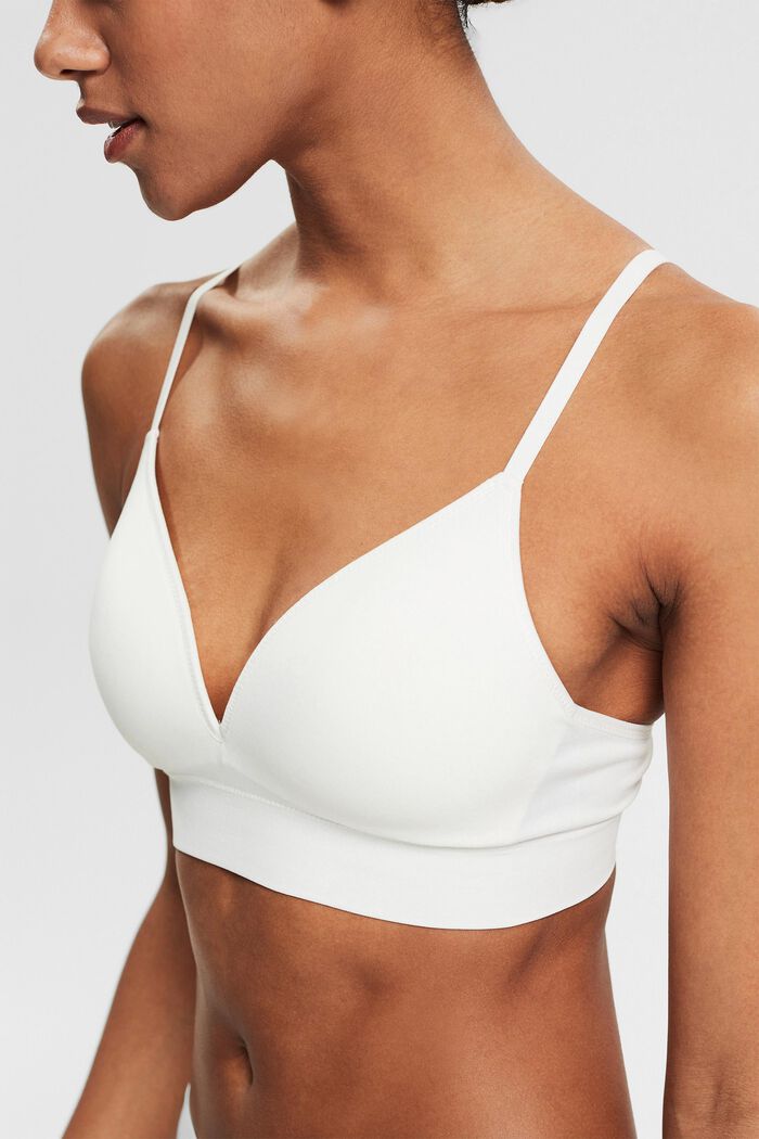 Recycled: padded soft bra, OFF WHITE, detail image number 0