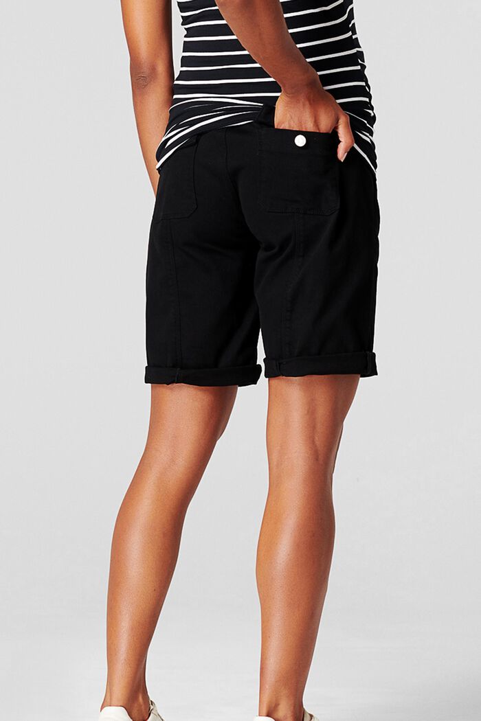 Shorts with an over-bump waistband and a belt, BLACK INK, detail image number 2