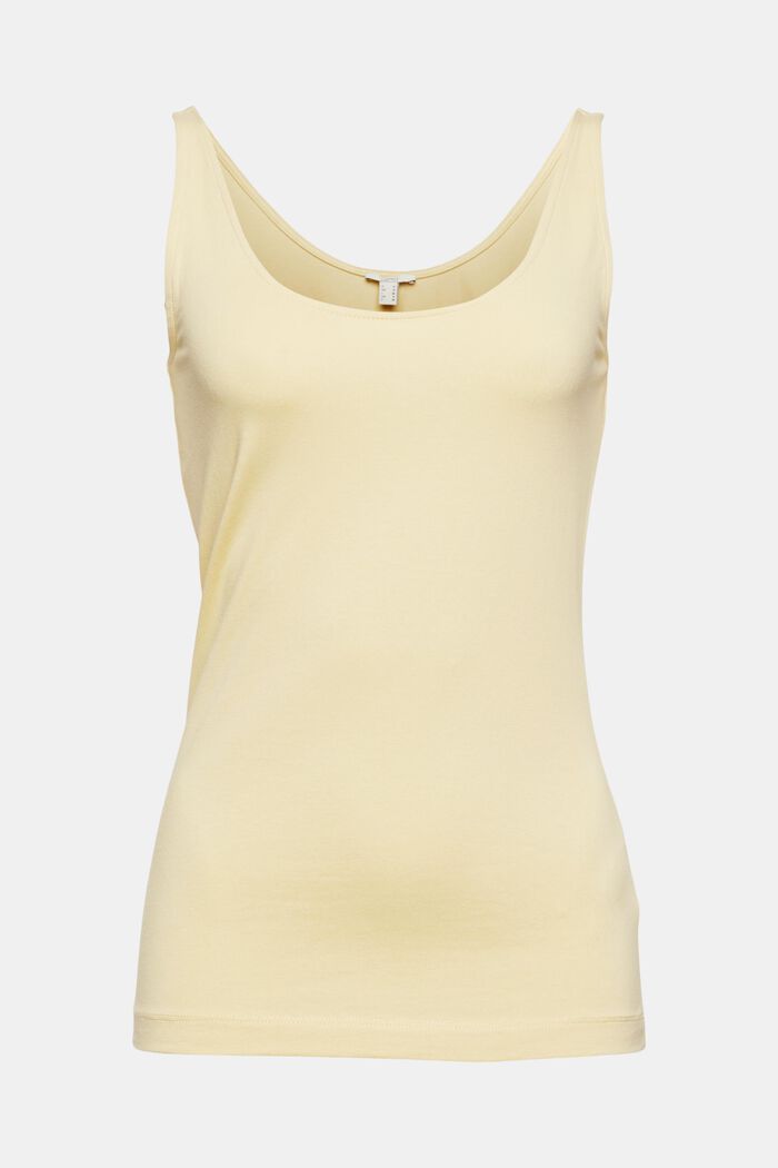 Organic cotton vest top, DUSTY YELLOW, detail image number 2