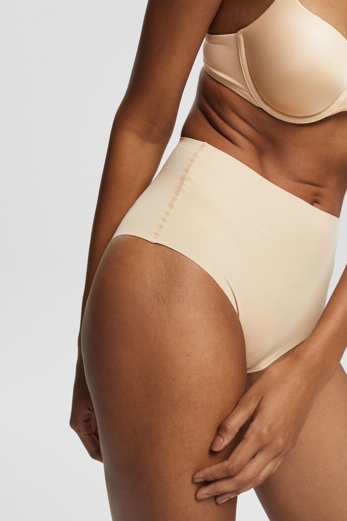 Made of recycled material: shaping-effect high-waisted briefs, DUSTY NUDE, detail image number 0