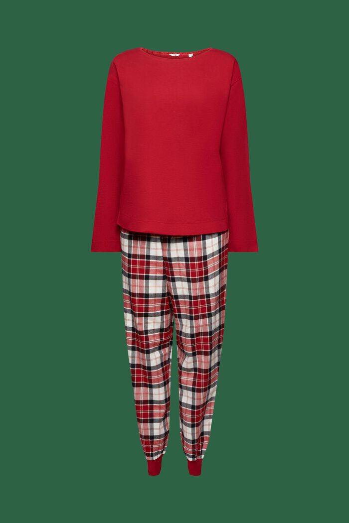 Checked Flannel Pyjama Set, NEW RED, detail image number 5