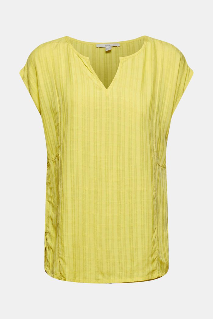 Blouse top made of LENZING™ ECOVERO™, BRIGHT YELLOW, detail image number 7