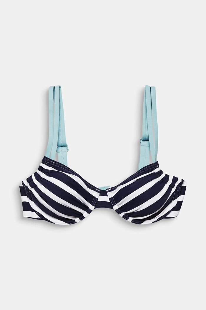 Recycled: underwire top with nautical stripes