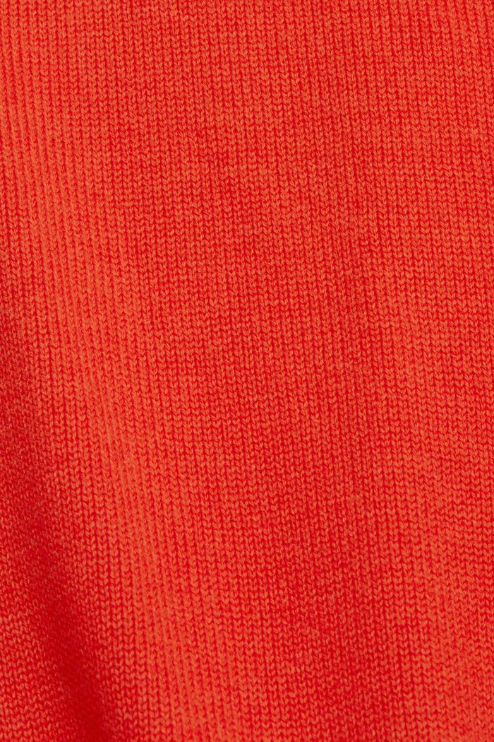 Sustainable cotton knit jumper, RED, detail image number 1