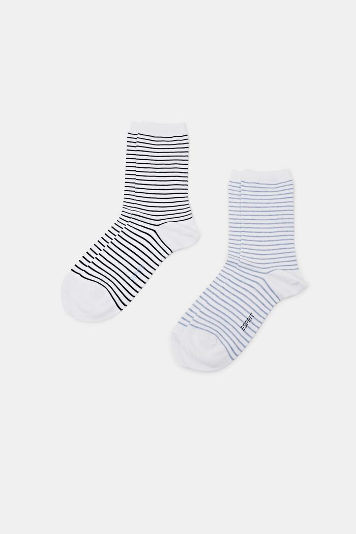 2-Pack Striped Chunky Knit Socks, NAVY/BLUE, detail image number 0