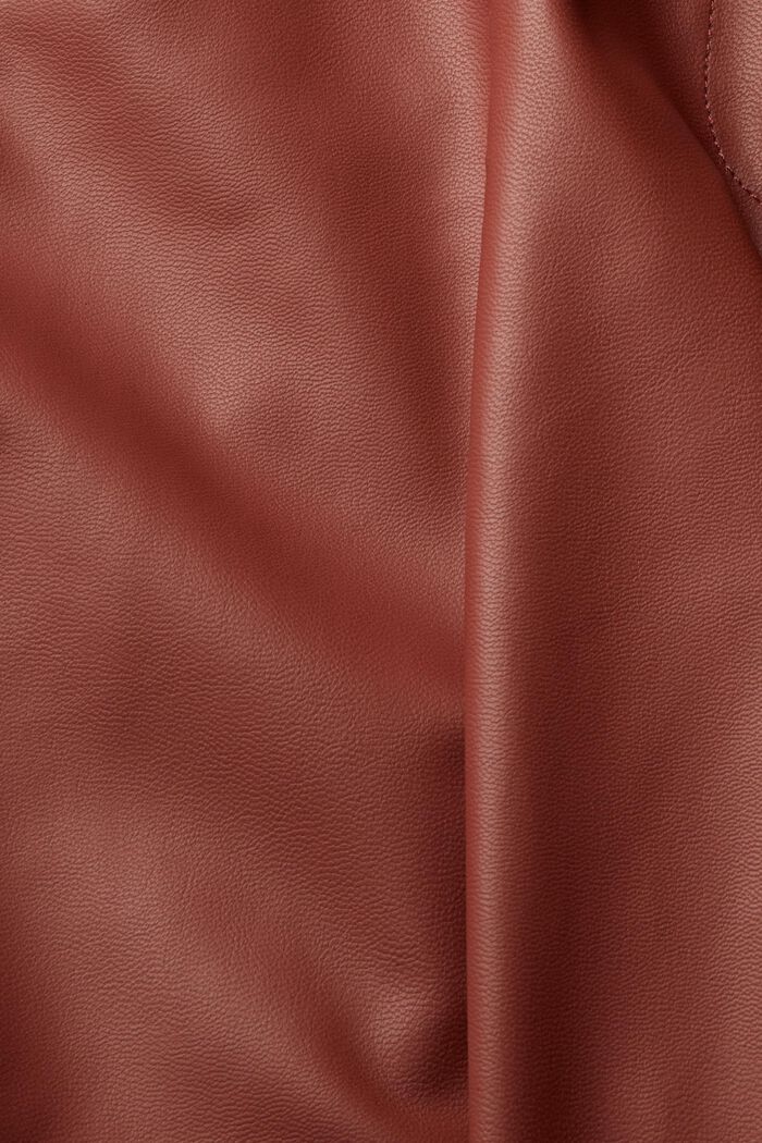 Faux leather shorts, RUST BROWN, detail image number 6