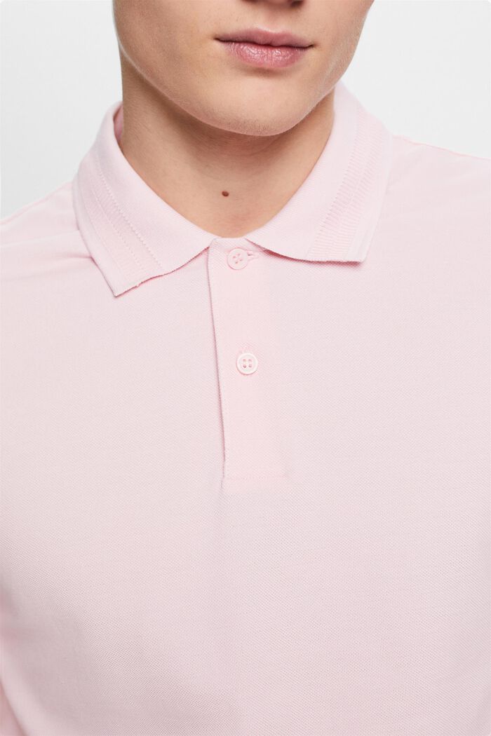 Pima Cotton Piqué Polo Shirt, PASTEL PINK, detail image number 2